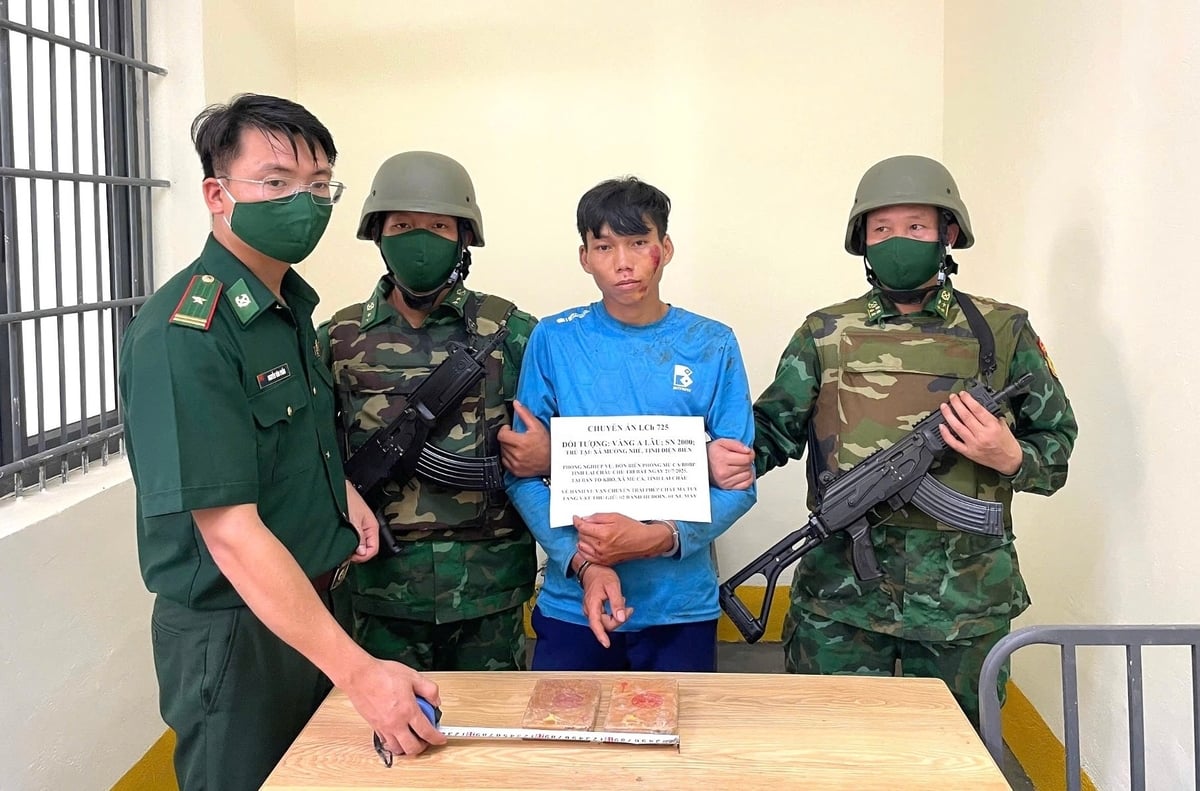 Đối tượng Vàng A Lâu. Ảnh: Đồn Biên phòng Mù Cả.