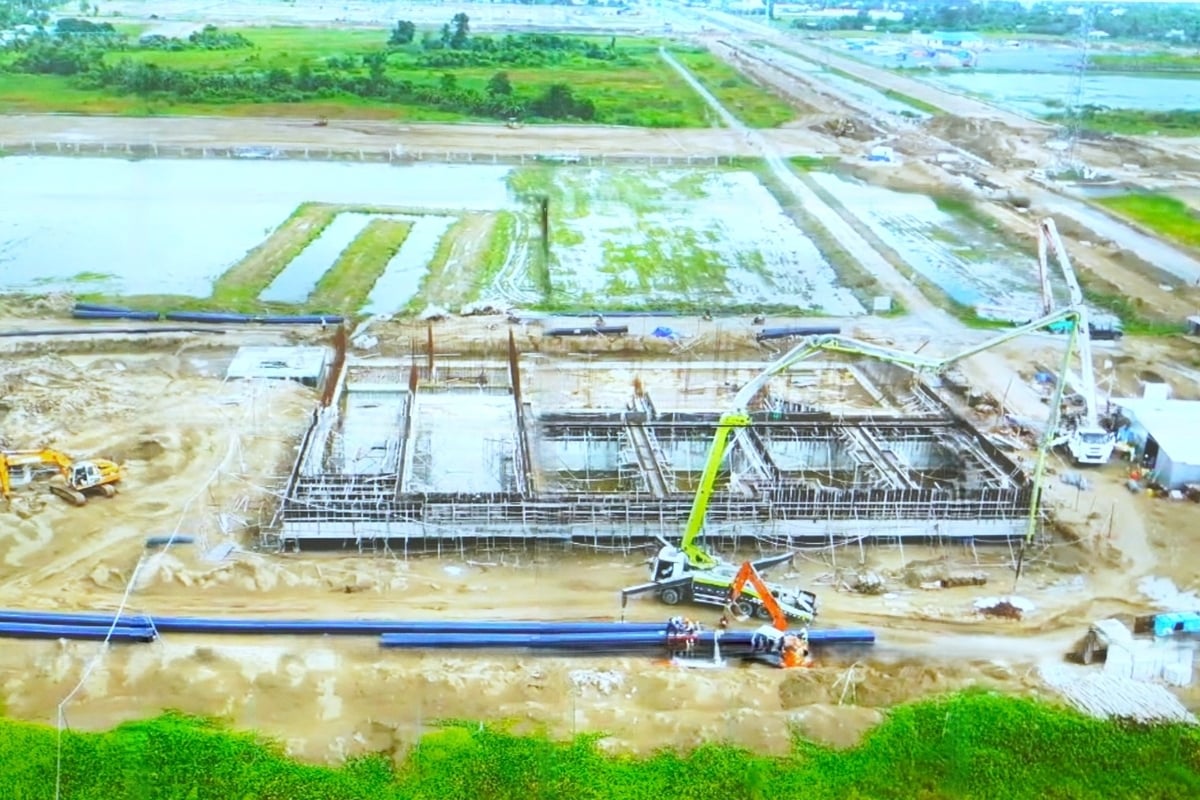 Tiến độ triển khai các hạng mục cơ sở hạ tầng, kỹ thuật tại dự án VSIP Cần Thơ hiện đạt từ 46-77%. Ảnh: VSIP Cần Thơ. Tiến độ triển khai các hạng mục cơ sở hạ tầng, kỹ thuật tại dự án VSIP Cần Thơ hiện đạt từ 46-77%. Ảnh: VSIP Cần Thơ.