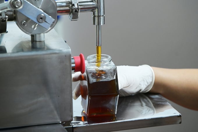 Mật ong sau chế biến được đóng chai phục vụ tiêu dùng và xuất khẩu, phải đáp ứng quy định về vệ sinh thú y và an toàn thực phẩm. Ảnh: Tùng Đinh. Mật ong sau chế biến được đóng chai phục vụ tiêu dùng và xuất khẩu, phải đáp ứng quy định về vệ sinh thú y và an toàn thực phẩm. Ảnh: Tùng Đinh.