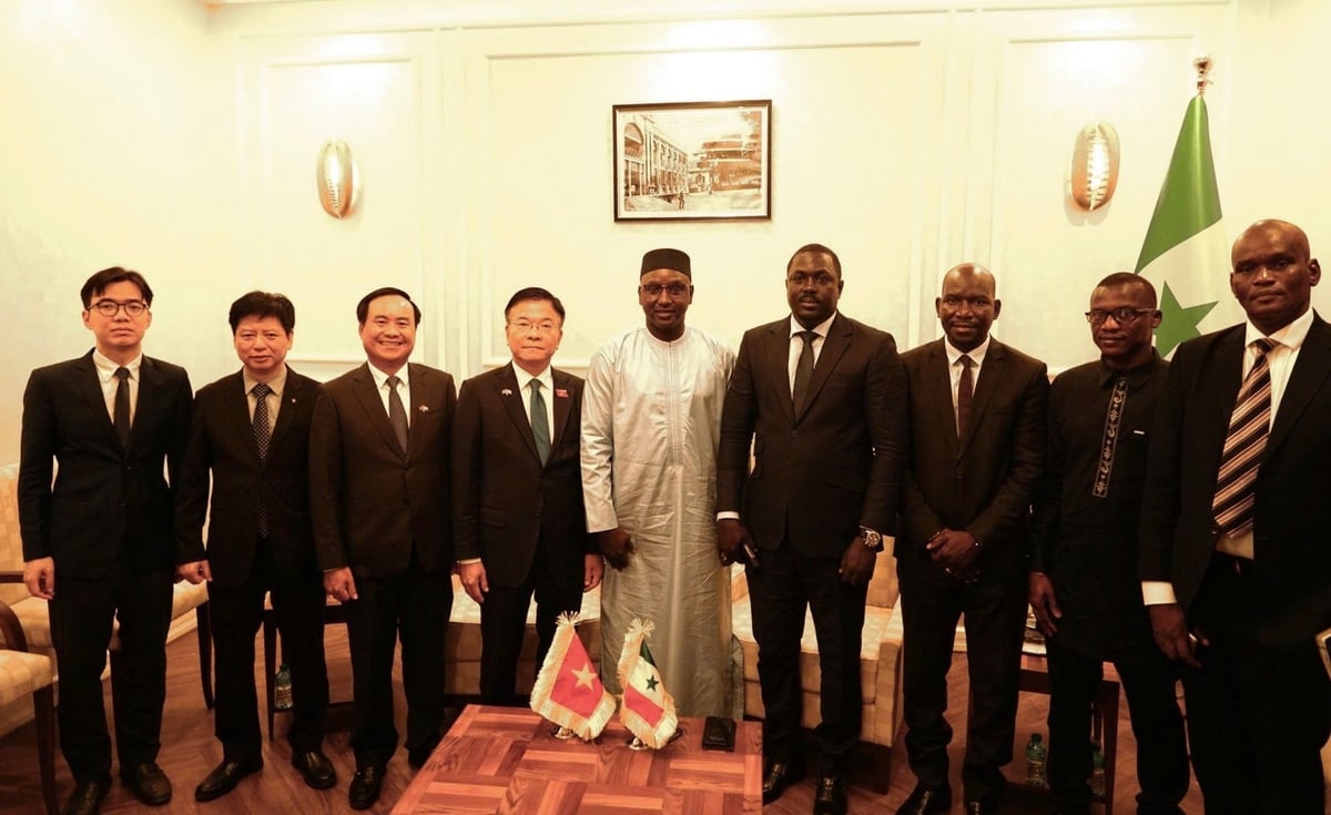 Phó Thủ tướng Lê Thành Long và Bộ trưởng Bộ Thủy lợi và Nước sạch Senegal cùng các thành viên hai nước dự cuộc làm việc. Ảnh: ICD. Phó Thủ tướng Lê Thành Long và Bộ trưởng Bộ Thủy lợi và Nước sạch Senegal cùng các thành viên hai nước dự cuộc làm việc. Ảnh: ICD.