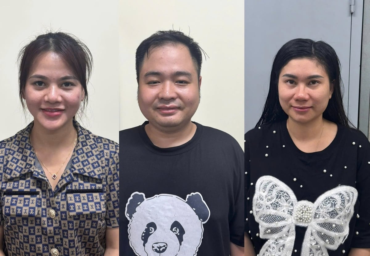 Các đối tượng cầm đầu đường dây. Ảnh: Công an TP Hà Nội.