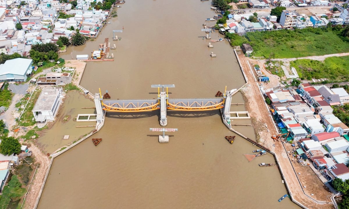 Một góc Dự án Giải quyết ngập do triều khu vực TP HCM có xét đến yếu tố biến đổi khí hậu (giai đoạn 1). Ảnh: CTV. Một góc Dự án Giải quyết ngập do triều khu vực TP HCM có xét đến yếu tố biến đổi khí hậu (giai đoạn 1). Ảnh: CTV.