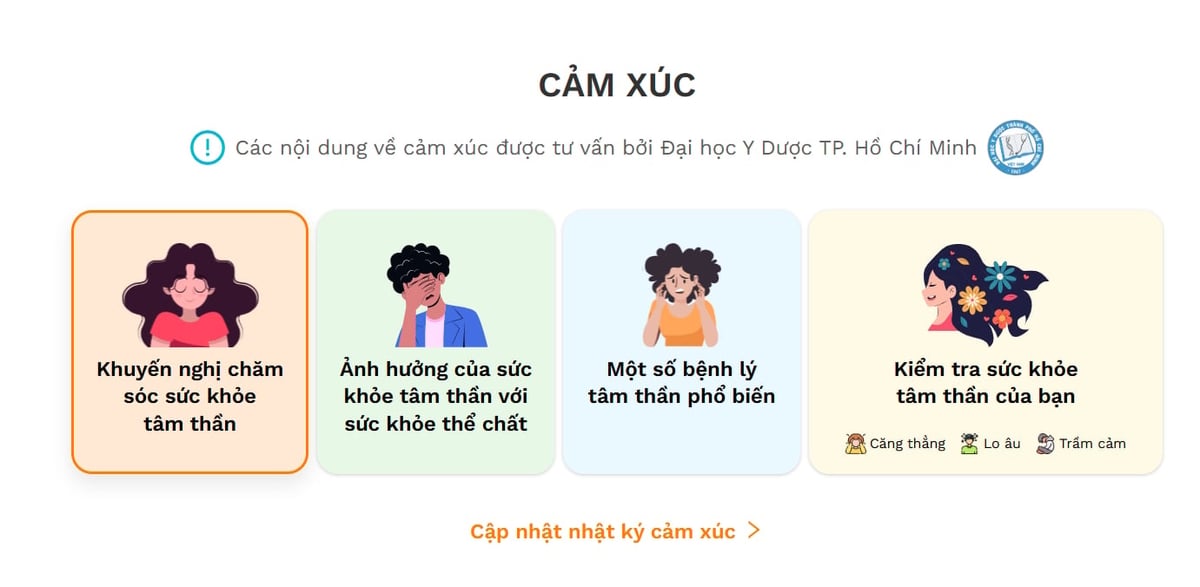 Công cụ hỗ trợ chăm sóc cảm xúc, sức khỏe tinh thần cho người lao động. Ảnh: CT. Công cụ hỗ trợ chăm sóc cảm xúc, sức khỏe tinh thần cho người lao động. Ảnh: CT.