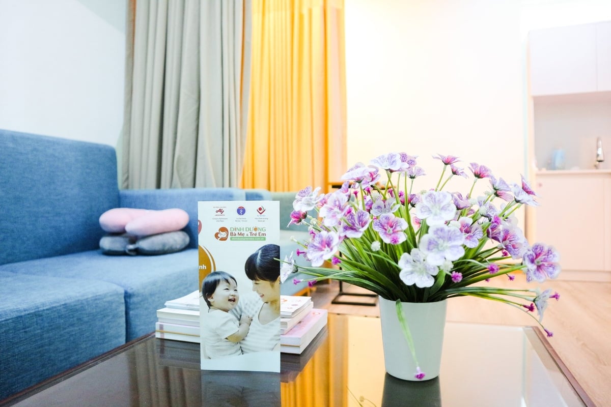 Khu vực nghỉ ngơi và hỗ trợ vắt sữa của Ajinomoto Việt Nam. Ảnh: CT. Khu vực nghỉ ngơi và hỗ trợ vắt sữa của Ajinomoto Việt Nam. Ảnh: CT.