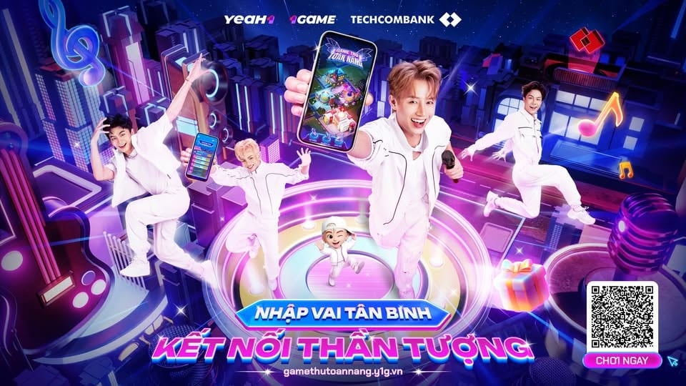 Game âm nhạc nhập vai Tân Binh đầu tiên và tạo ra sân chơi kết nối cùng thần tượng. Ảnh: Techcombank. Game âm nhạc nhập vai Tân Binh đầu tiên và tạo ra sân chơi kết nối cùng thần tượng. Ảnh: Techcombank.