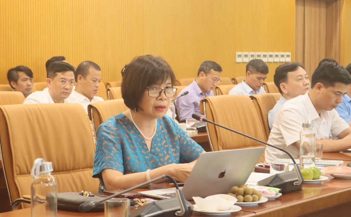 TS.KTS. Phạm Thị Nhâm, Phó Viện trưởng Viện Quy hoạch đô thị và nông thôn quốc gia, Bộ Xây dựng góp ý tại hội thảo. Ảnh: Lan Chi. TS.KTS. Phạm Thị Nhâm, Phó Viện trưởng Viện Quy hoạch đô thị và nông thôn quốc gia, Bộ Xây dựng góp ý tại hội thảo. Ảnh: Lan Chi.