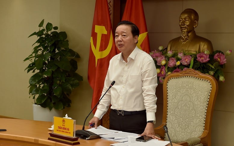Phó Thủ tướng Trần Hồng Hà chủ trì cuộc họp đóng góp ý kiến cho dự thảo Nghị quyết của Chính phủ về một số cơ chế, chính sách đặc thù tháo gỡ khó khăn trong triển khai Luật Địa chất và Khoáng sản năm 2024. Ảnh: VGP/Minh Khôi. Phó Thủ tướng Trần Hồng Hà chủ trì cuộc họp đóng góp ý kiến cho dự thảo Nghị quyết của Chính phủ về một số cơ chế, chính sách đặc thù tháo gỡ khó khăn trong triển khai Luật Địa chất và Khoáng sản năm 2024. Ảnh: VGP/Minh Khôi.