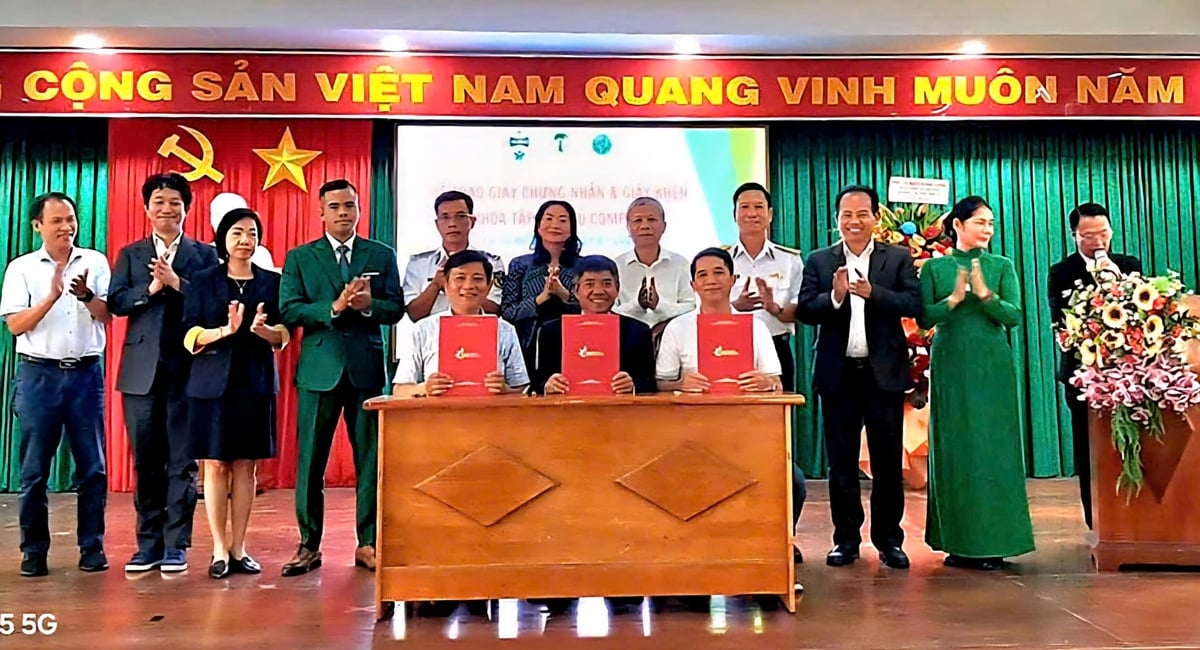 Lễ ký kết hợp tác toàn diện giữa các đơn vị nhằm triển khai các hoạt động trồng cây xanh, phủ xanh không gian đô thị, khu vực ven biển và hải đảo nhằm cải thiện cảnh quan, tạo dựng môi trường sống xanh – sạch – đẹp. Ảnh: Minh Sáng.