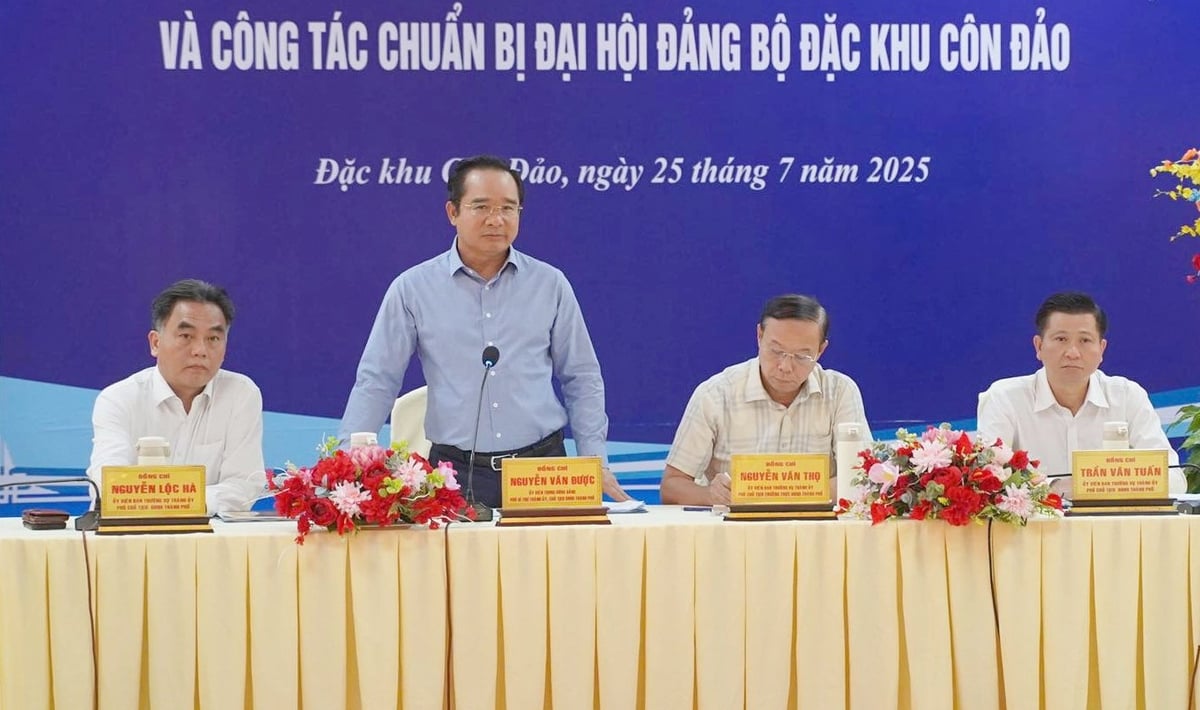 Chủ tịch UBND TP.HCM Nguyễn Văn Được đã có buổi làm việc với Đảng ủy, UBND đặc khu Côn Đảo. Ảnh: UBND đặc khu Côn Đảo.