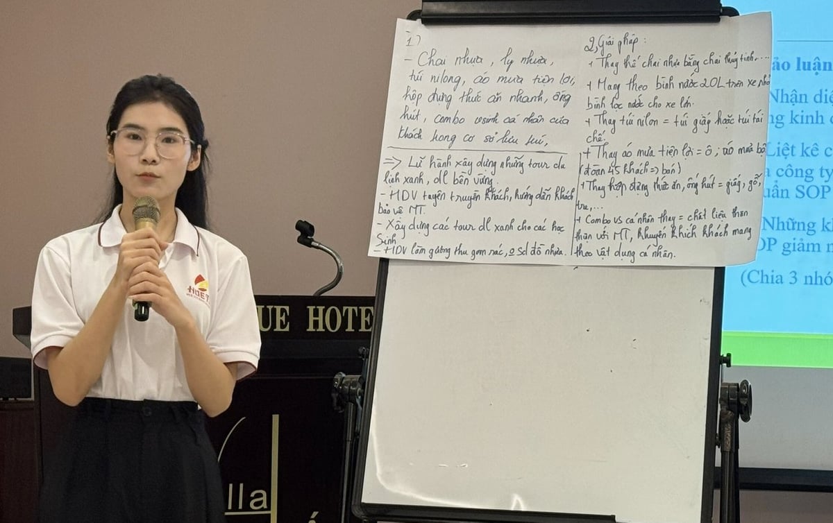 Việc tập huấn là bước chuẩn bị quan trọng để các bên cùng chung tay vận hành tour giảm nhựa một cách bài bản, đồng thời lan tỏa nhận thức về bảo vệ môi trường đến cộng đồng và du khách. Ảnh: Văn Dinh.
