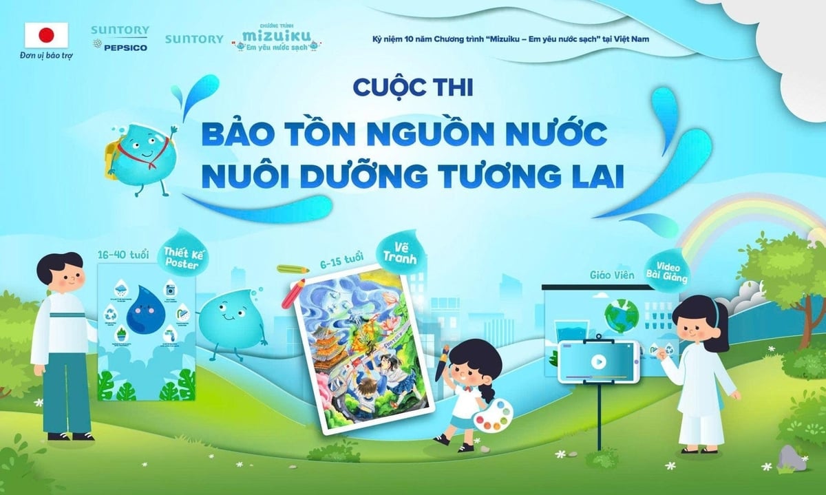 Cuộc thi được tổ chức nhân kỷ niệm hành trình 10 năm nâng cao nhận thức về bảo vệ tài nguyên nước cho thế hệ trẻ Việt Nam. Ảnh: Suntory PepsiCo Việt Nam. Cuộc thi được tổ chức nhân kỷ niệm hành trình 10 năm nâng cao nhận thức về bảo vệ tài nguyên nước cho thế hệ trẻ Việt Nam. Ảnh: Suntory PepsiCo Việt Nam.