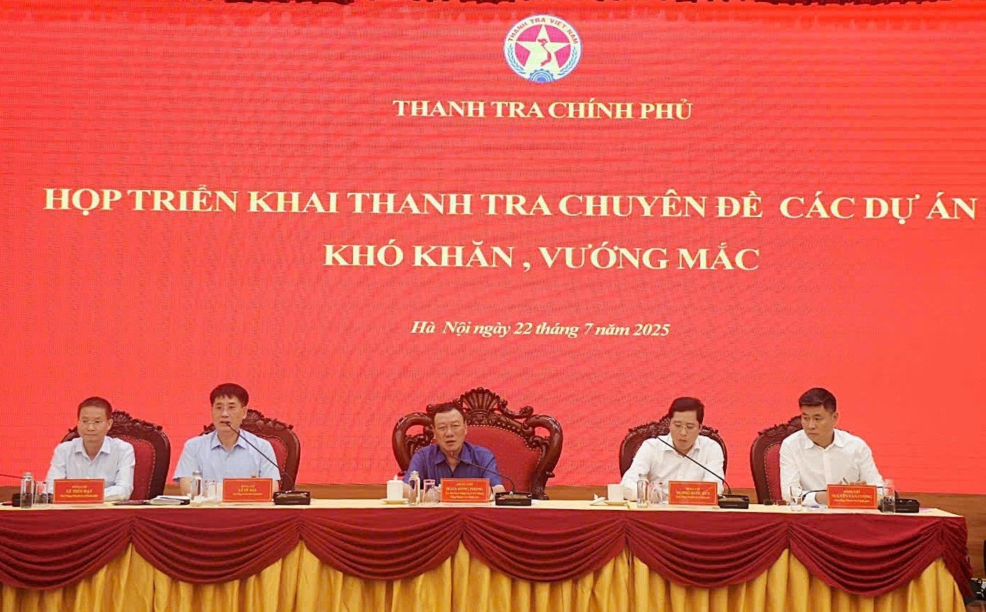 Trước đó, Thanh tra Chính phủ họp triển khai thanh tra chuyên đề các dự án khó khăn, vướng mắc. Ảnh: Thanh tra Chính phủ. Trước đó, Thanh tra Chính phủ họp triển khai thanh tra chuyên đề các dự án khó khăn, vướng mắc. Ảnh: Thanh tra Chính phủ.