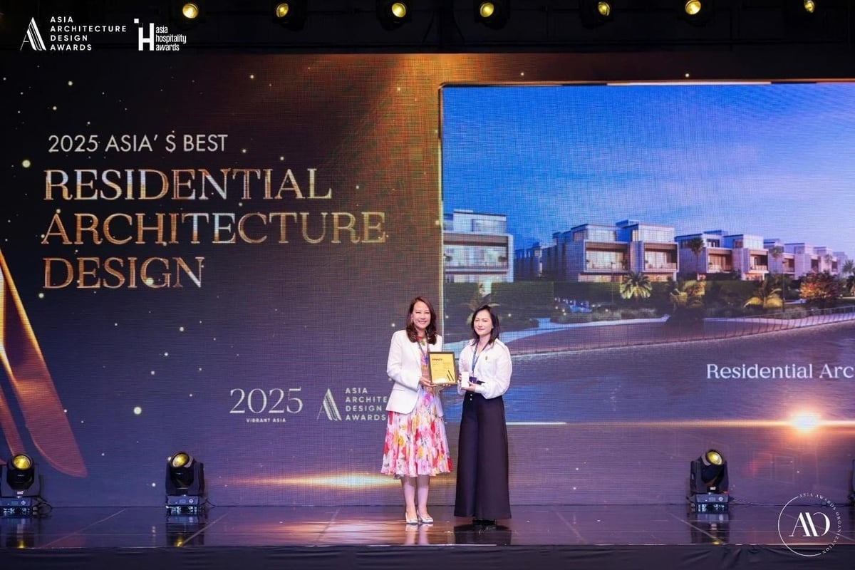 Khu dinh thự hàng hiệu The Rivus nhận giải 'Thiết kế Kiến trúc nhà ở xuất sắc nhất châu Á 2025'. Ảnh: CĐT. Khu dinh thự hàng hiệu The Rivus nhận giải 'Thiết kế Kiến trúc nhà ở xuất sắc nhất châu Á 2025'. Ảnh: CĐT.