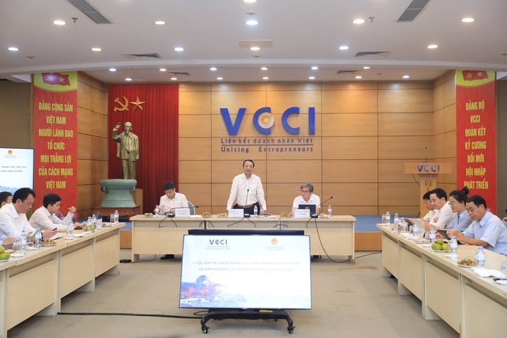 Phó Chủ tịch VCCI Nguyễn Quang Vinh phát biểu tại buổi làm viêc. Ảnh: Lê Hải. Phó Chủ tịch VCCI Nguyễn Quang Vinh phát biểu tại buổi làm viêc. Ảnh: Lê Hải.