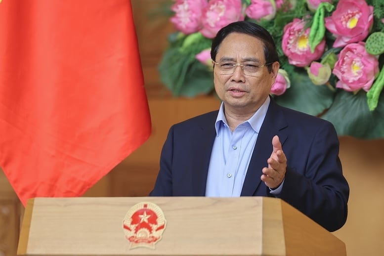 Thủ tướng khái quát, nhìn chung, ý Đảng, lòng dân gặp nhau khi chuyển từ trạng thái chính quyền hành chính thụ động, nặng về quản lý sang trạng thái chủ động. Ảnh: VGP/Nhật Bắc.