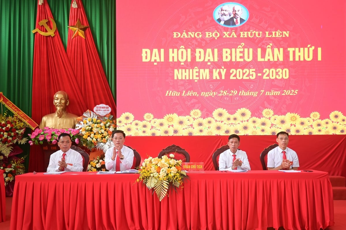 Đại hội đại biểu Đảng bộ xã Hữu Liên (Lạng Sơn) lần thứ 1, nhiệm kỳ 2025-2030 diễn ra sáng 29/7. Ảnh: Tùng Đinh. Đại hội đại biểu Đảng bộ xã Hữu Liên (Lạng Sơn) lần thứ 1, nhiệm kỳ 2025-2030 diễn ra sáng 29/7. Ảnh: Tùng Đinh.