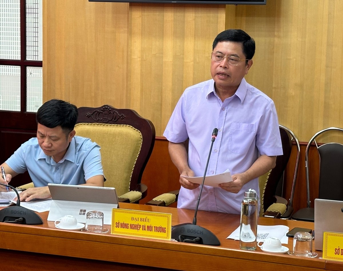 Ông Phạm Bình Công, Phó Giám đốc Sở Nông nghiệp và Môi trường Thái Nguyên thông tin tại Hội nghị giao ban báo chí Thái Nguyên tháng 7/2025. Ảnh: Quang Linh. Ông Phạm Bình Công, Phó Giám đốc Sở Nông nghiệp và Môi trường Thái Nguyên thông tin tại Hội nghị giao ban báo chí Thái Nguyên tháng 7/2025. Ảnh: Quang Linh.