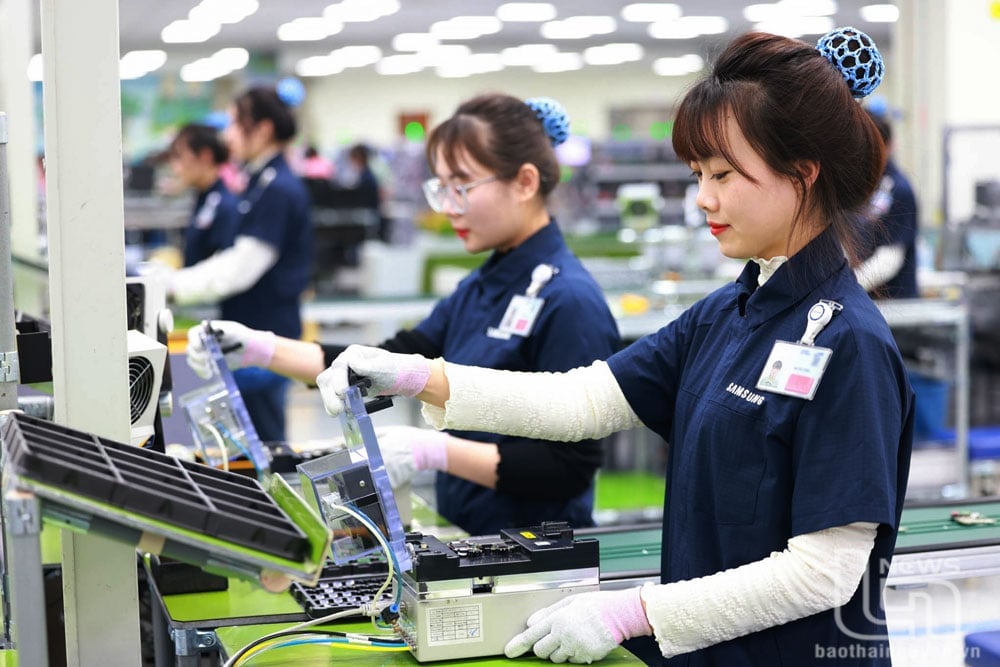 Công ty TNHH Samsung Electronics Việt Nam Thái Nguyên có đóng góp lớn trong tổng giá trị xuất khẩu trên địa bàn tỉnh Thái Nguyên. Ảnh: Báo Thái Nguyên. Công ty TNHH Samsung Electronics Việt Nam Thái Nguyên có đóng góp lớn trong tổng giá trị xuất khẩu trên địa bàn tỉnh Thái Nguyên. Ảnh: Báo Thái Nguyên.