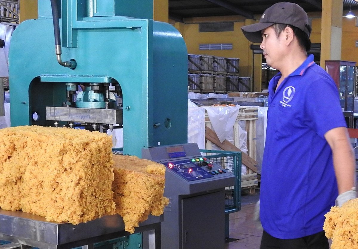 Sản xuất mủ cao su tại Công ty Cổ phần Cao su Bà Rịa. Ảnh: Sơn Trang. Sản xuất mủ cao su tại Công ty Cổ phần Cao su Bà Rịa. Ảnh: Sơn Trang.