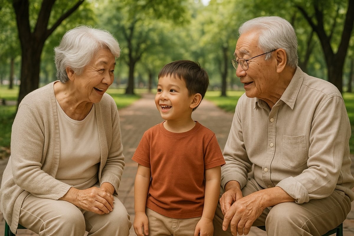 Tình thương ông bà dành cho các cháu là một món quà cuộc sống nhân văn. Tình thương ông bà dành cho các cháu là một món quà cuộc sống nhân văn.