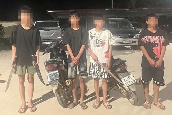 Các đối tượng bị tạm giữ hình sự. Ảnh: Công an tỉnh Tuyên Quang.  