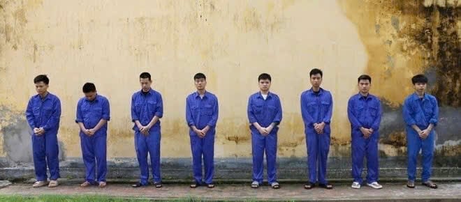 Các đối tượng trong đường dây lừa đảo. Ảnh: Phương Huyền. Các đối tượng trong đường dây lừa đảo. Ảnh: Phương Huyền.
