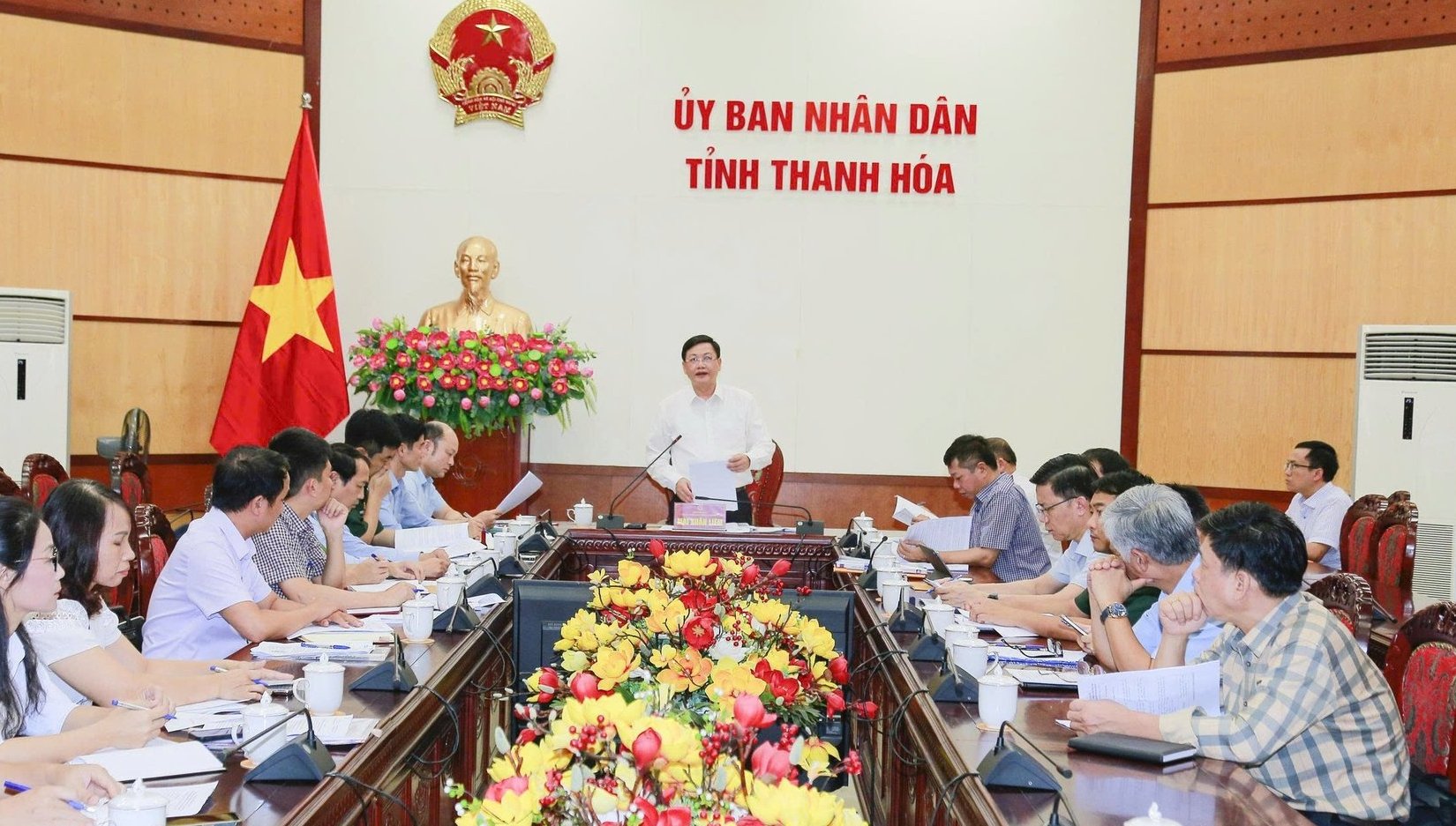 Toàn cảnh hội nghị trực tuyến. Ảnh: QT. Toàn cảnh hội nghị trực tuyến. Ảnh: QT.