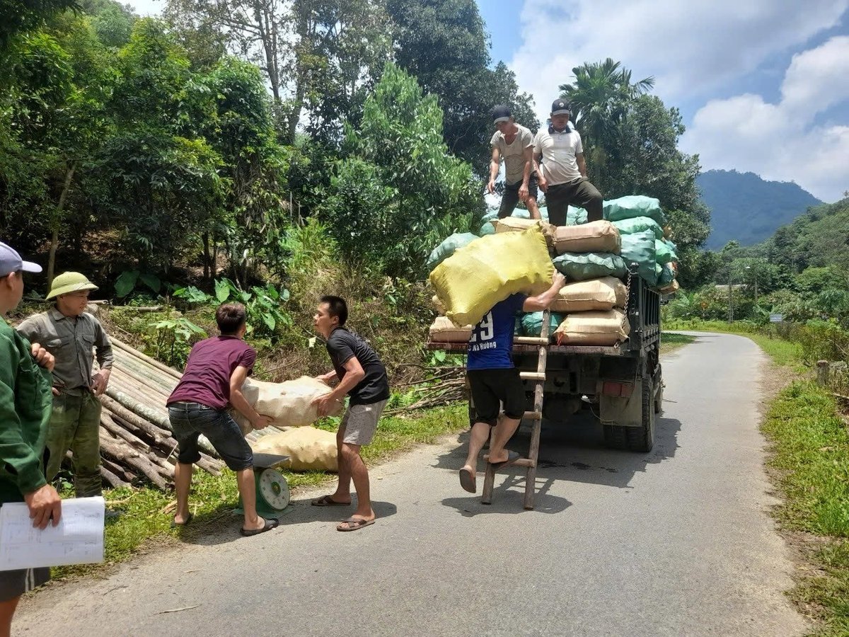 Doanh nghiệp đã đến Quy Mông đặt các điểm thu mua, chế biến nông sản cho bà con. Ảnh: Thanh Tiến. Doanh nghiệp đã đến Quy Mông đặt các điểm thu mua, chế biến nông sản cho bà con. Ảnh: Thanh Tiến.