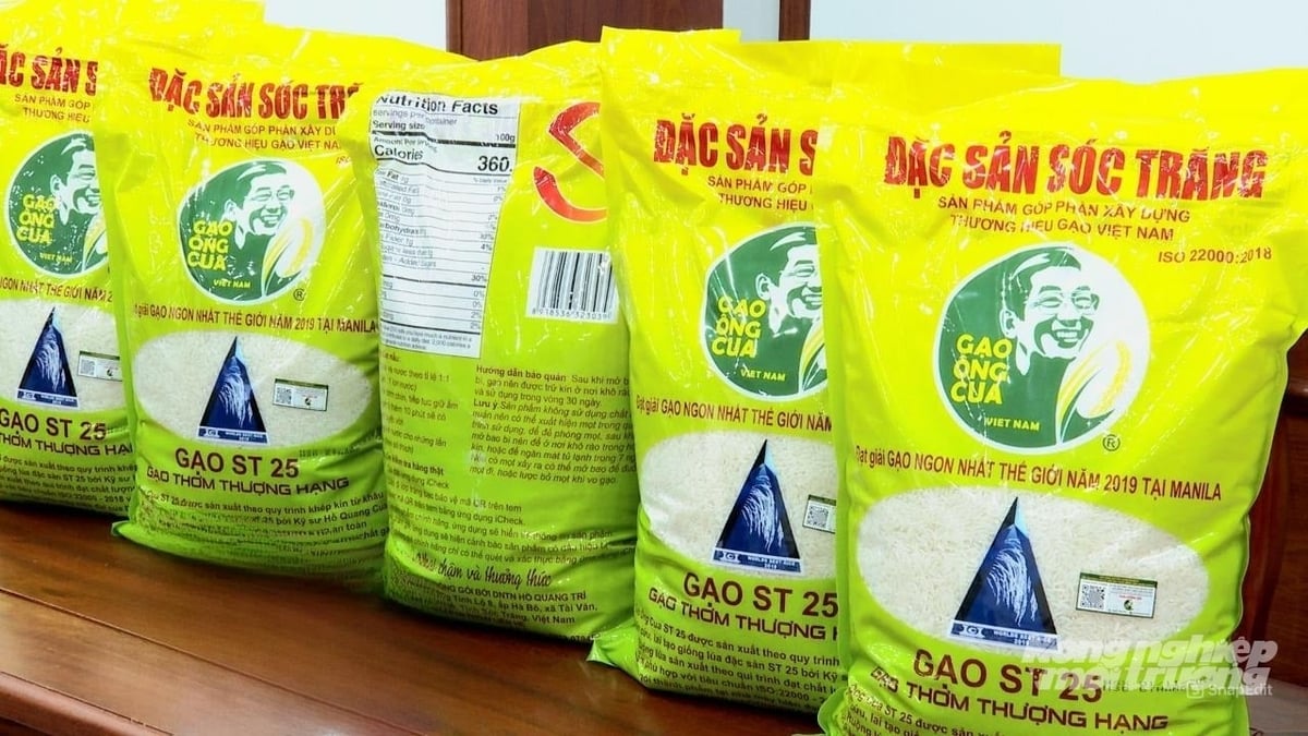 Cần Thơ hiện có một sản phẩm đạt chuẩn 5 sao là gạo ST25 của Doanh nghiệp tư nhân Hồ Quang Trí. Ảnh: Văn Vũ. Cần Thơ hiện có một sản phẩm đạt chuẩn 5 sao là gạo ST25 của Doanh nghiệp tư nhân Hồ Quang Trí. Ảnh: Văn Vũ.