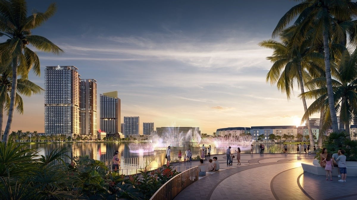 BIM Land đầu tư tổ hợp hồ nhạc nước quy mô 13,5ha tại trung tâm Halong Marina, gia tăng trải nghiệm và lợi thế cho các dự án kế cận như SkyM. Ảnh: Bim land.