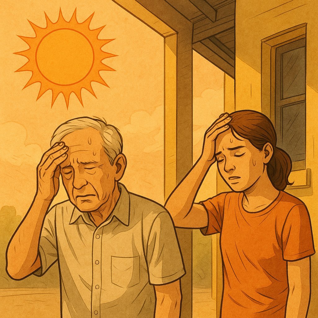 Thời tiết nắng nóng đang làm giảm chất lượng sống của cộng đồng. Ảnh: AI