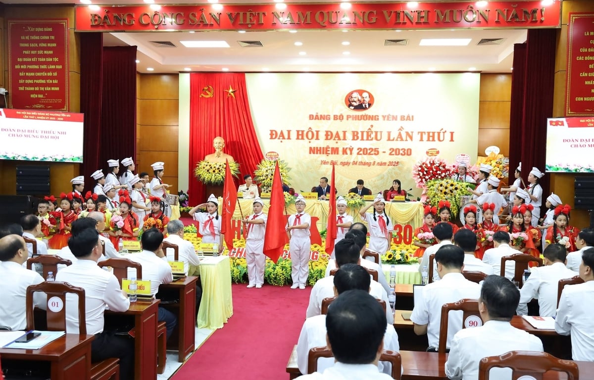 Đại hội Đại biểu lần thứ I Đảng bộ phường Yên Bái. Ảnh: Nguyễn Hiên.