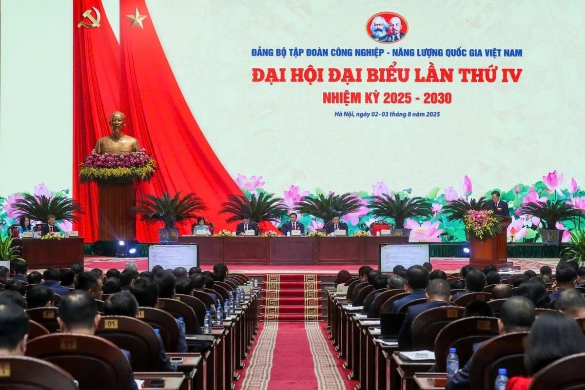 Đại hội đầu tiên mang tên gọi mới của Đảng bộ Tập đoàn Công nghiệp – Năng lượng Quốc gia Việt Nam. Ảnh: Petrovietnam.