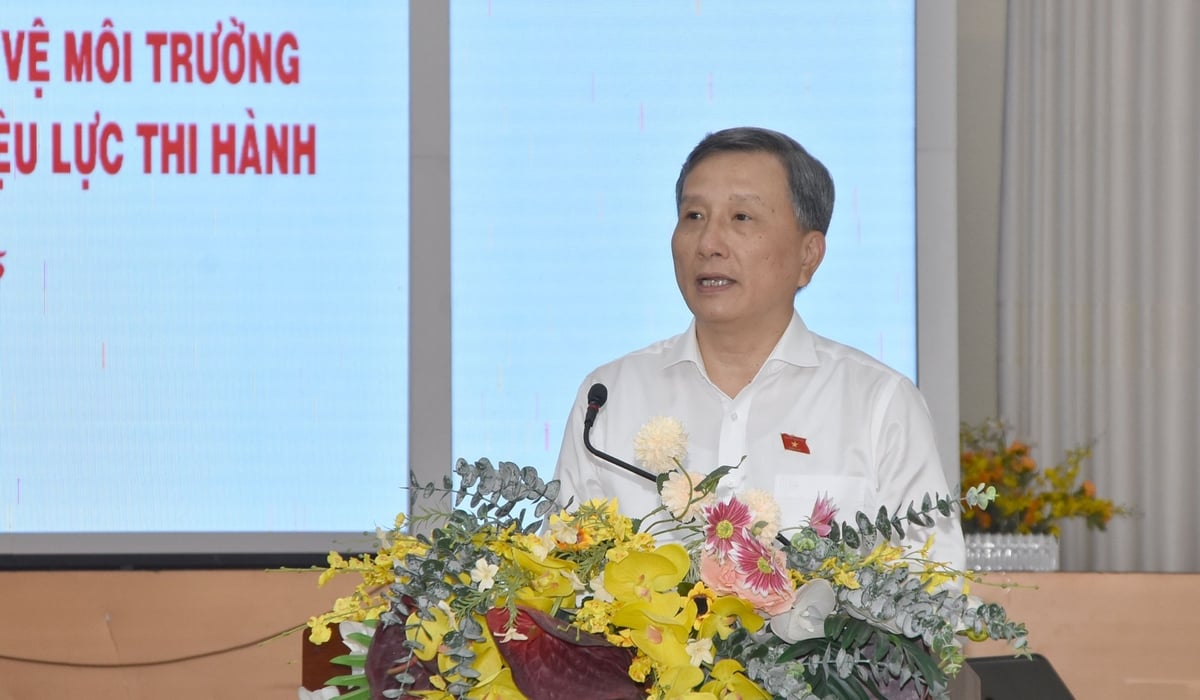 Chủ nhiệm Ủy ban Khoa học, Công nghệ và Môi trường của Quốc hội Lê Quang Huy đánh giá cao UBND tỉnh Tây Ninh trong việc cụ thể hóa chính sách pháp luật về bảo vệ môi trường. Ảnh: Thanh Bạch. Chủ nhiệm Ủy ban Khoa học, Công nghệ và Môi trường của Quốc hội Lê Quang Huy đánh giá cao UBND tỉnh Tây Ninh trong việc cụ thể hóa chính sách pháp luật về bảo vệ môi trường. Ảnh: Thanh Bạch.