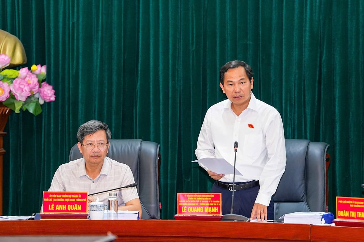 Ông Lê Quang Mạnh - Phó Chủ nhiệm Thường trực Ủy ban Kinh tế và Tài chính của Quốc hội phát biểu tại buổi làm việc. Ảnh: Đàm Thanh. Ông Lê Quang Mạnh - Phó Chủ nhiệm Thường trực Ủy ban Kinh tế và Tài chính của Quốc hội phát biểu tại buổi làm việc. Ảnh: Đàm Thanh.