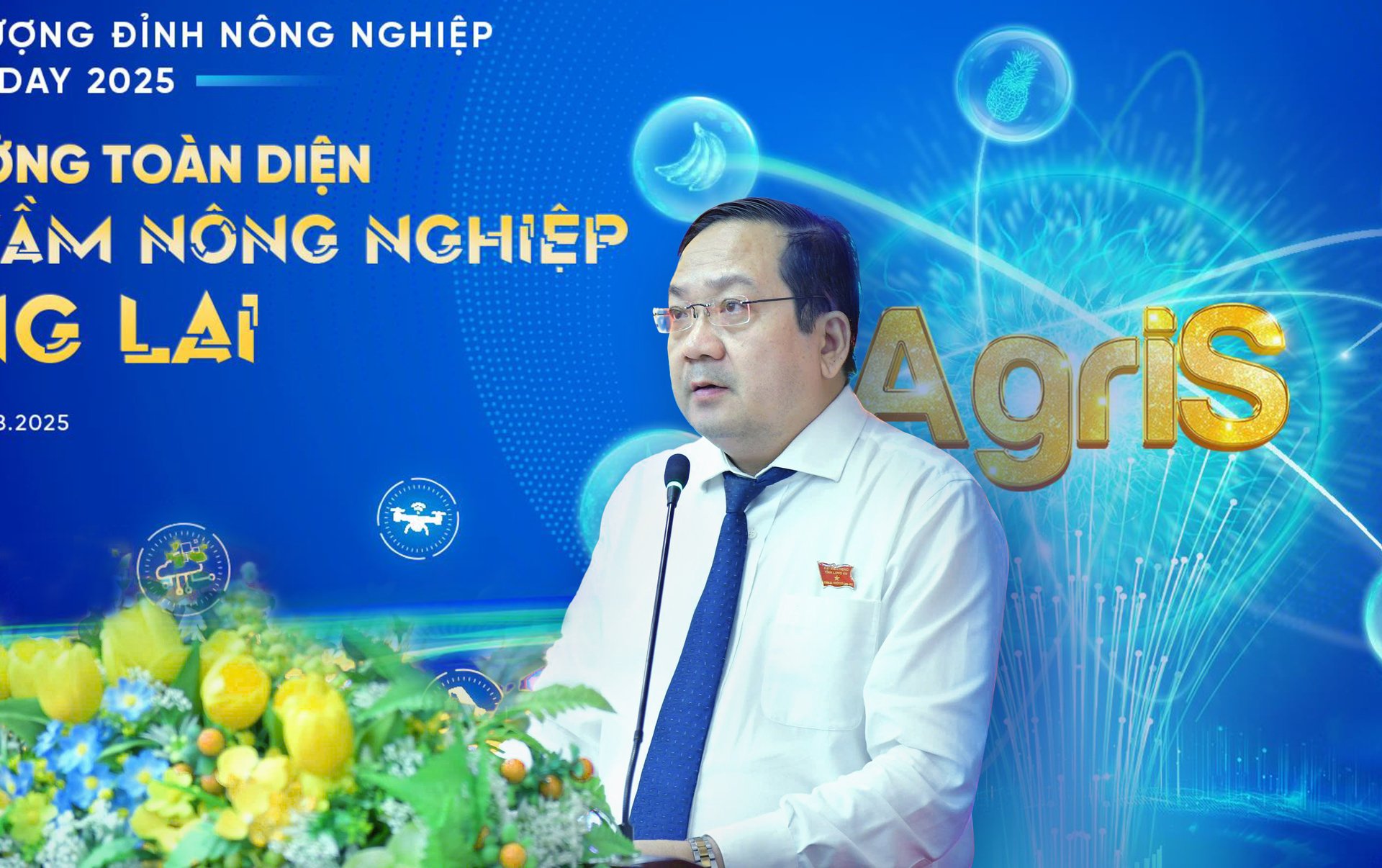 Phó Chủ tịch UBND tỉnh Tây Ninh, ông Nguyễn Minh Lâm phát biểu về vai trò của tỉnh Tây Ninh cùng AgriS Agro Day 2025. Ảnh: AgriS. Phó Chủ tịch UBND tỉnh Tây Ninh, ông Nguyễn Minh Lâm phát biểu về vai trò của tỉnh Tây Ninh cùng AgriS Agro Day 2025. Ảnh: AgriS.