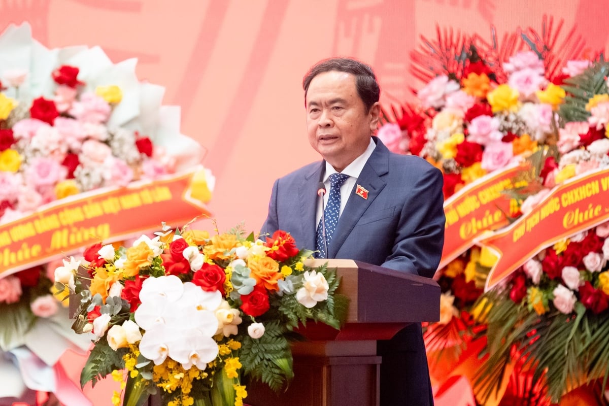 Chủ tịch Quốc hội Trần Thanh Mẫn phát biểu khai mạc Diễn đàn. Ảnh: Phạm Thắng.