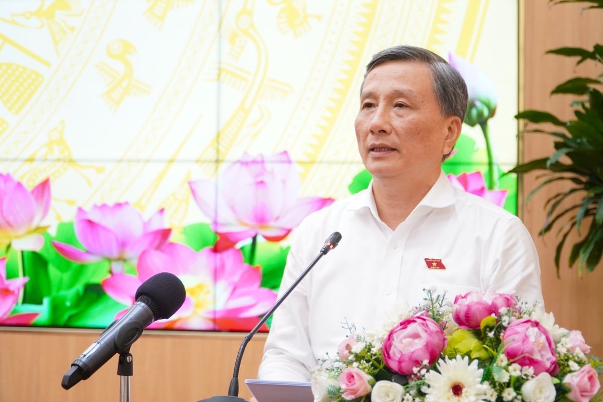 Ông Lê Quang Huy, Chủ nhiệm Ủy ban Khoa học Công nghệ và Môi trường của Quốc hội chỉ ra một số hạn chế trong công tác bảo vệ môi trường của TP. Cần Thơ và định hướng xử lý thời gian tới. Ảnh: Kim Anh.