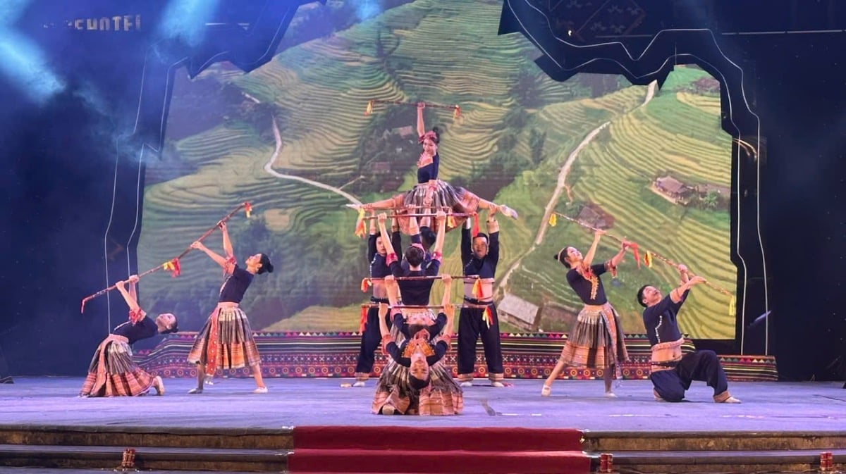 Những tiết mục nghệ thuật đặc sắc mang đậm văn hoá vùng cao Sa Pa sẽ được biểu diễn vào đêm khai mạc 10/8/2025. Ảnh: Bích Hợp. 