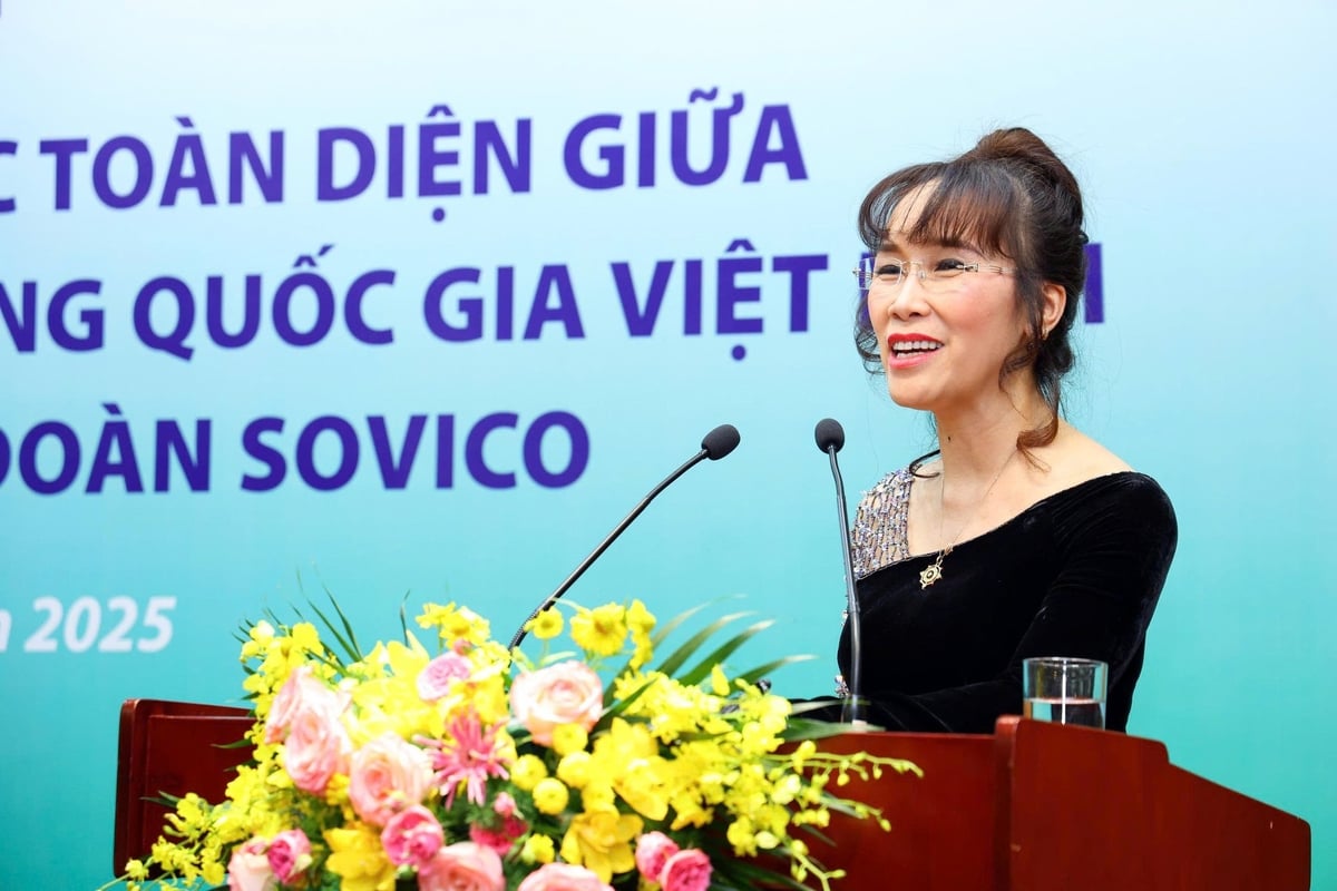 Chủ tịch HĐQT SOVICO Nguyễn Thị Phương Thảo mong muốn hai Tập đoàn hợp tác chặt chẽ, hiệu quả, xây dựng và phát huy nền văn hoá doanh nghiệp dân tộc Việt Nam, trở thành hình mẫu hợp tác giữa DNNN và tư nhân trong vai trò phát triển kinh tế. Ảnh: Petrovietnam.