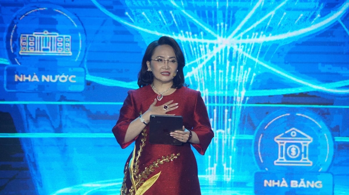 Bà Đặng Huỳnh Ức My, Chủ tịch HĐQT TTC AgriS chia sẻ tại AgriS Agro Day 2025. Ảnh: Trần Trung.
