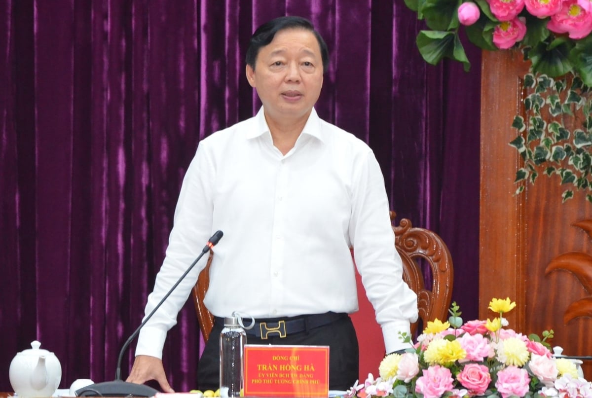 Ngày 8/8, Phó Thủ tướng Trần Hồng Hà làm việc với các tỉnh ĐBSCL. Ảnh: Minh Đảm.