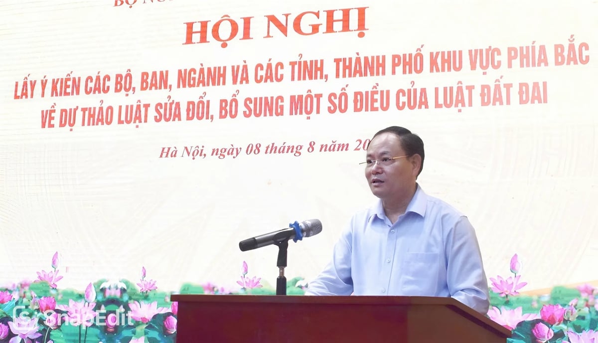 Thứ trưởng Lê Minh Ngân cho biết, việc sửa đổi, bổ sung Luật Đất đai để đáp ứng yêu cầu trong tình hình mới. Ảnh: Trường Giang.