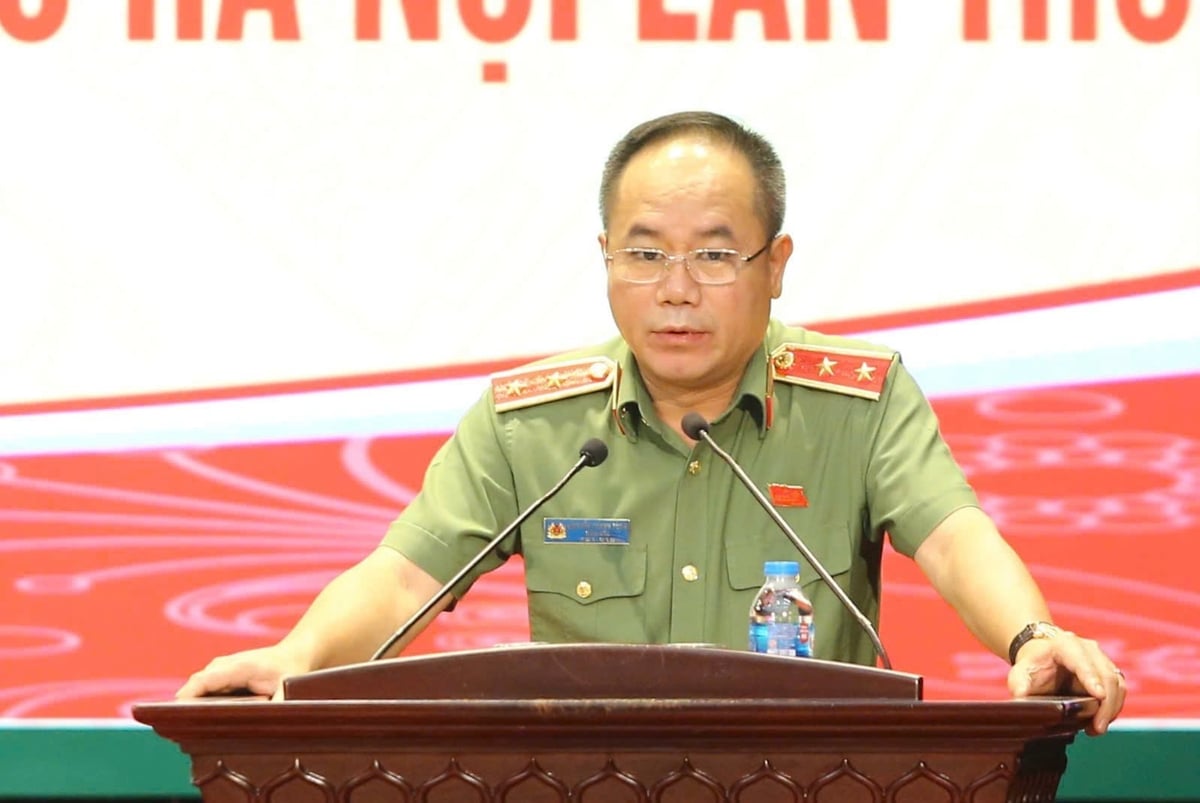 Trung tướng Nguyễn Thanh Tùng - Giám đốc Công an TP Hà Nội phát biểu chỉ đạo. Ảnh: Công an TP Hà Nội. Trung tướng Nguyễn Thanh Tùng - Giám đốc Công an TP Hà Nội phát biểu chỉ đạo. Ảnh: Công an TP Hà Nội.