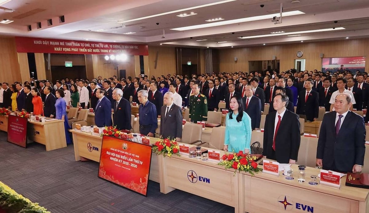 Các đại biểu tham dự Đại hội Đảng bộ Tập đoàn Điện lực Việt Nam lần thứ IV, nhiệm kỳ 2025-2030.  Ảnh: EVN.