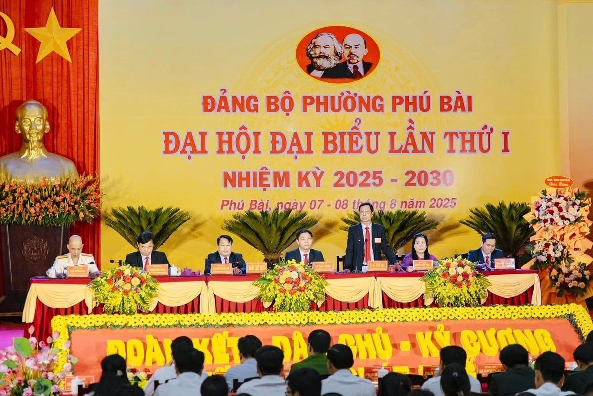 Đại hội đại biểu Đảng bộ phường Phú Bài lần thứ I, nhiệm kỳ 2025 – 2030. Ảnh: Văn Dinh. Đại hội đại biểu Đảng bộ phường Phú Bài lần thứ I, nhiệm kỳ 2025 – 2030. Ảnh: Văn Dinh.