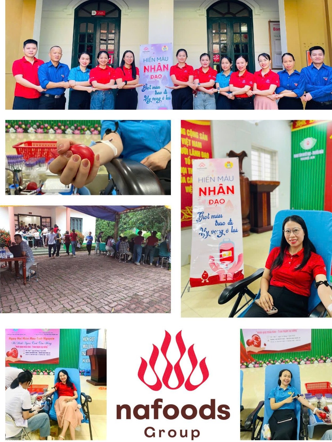 Hoạt động hiến máu được tập thể Nafoods nhiệt liệt hưởng ứng. Ảnh: Thu Hải.