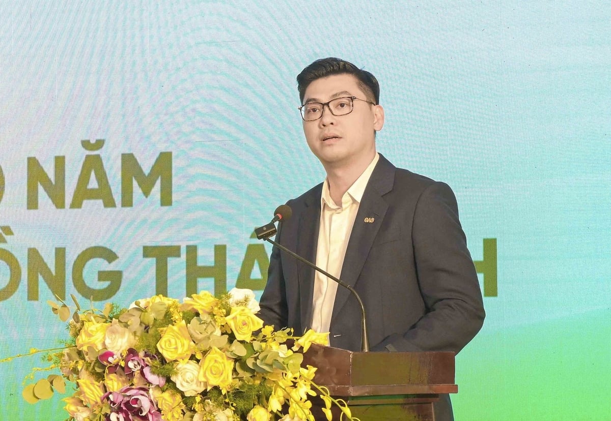 Ông Nguyễn Phúc Tuệ - Phó Tổng Giám đốc PV GAS gửi lời tri ân tới các khách hàng và đối tác đã đồng hành cùng PV GAS suốt 10 năm qua. Ảnh: PV GAS.