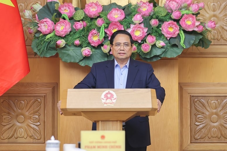 Thủ tướng Phạm Minh Chính chủ trì hội nghị đánh giá kết quả sắp xếp tổ chức bộ máy bên trong của các bộ, ngành và sơ kết 1 tháng vận hành chính quyền địa phương 2 cấp. Ảnh: VGP/Nhật Bắc. Thủ tướng Phạm Minh Chính chủ trì hội nghị đánh giá kết quả sắp xếp tổ chức bộ máy bên trong của các bộ, ngành và sơ kết 1 tháng vận hành chính quyền địa phương 2 cấp. Ảnh: VGP/Nhật Bắc.