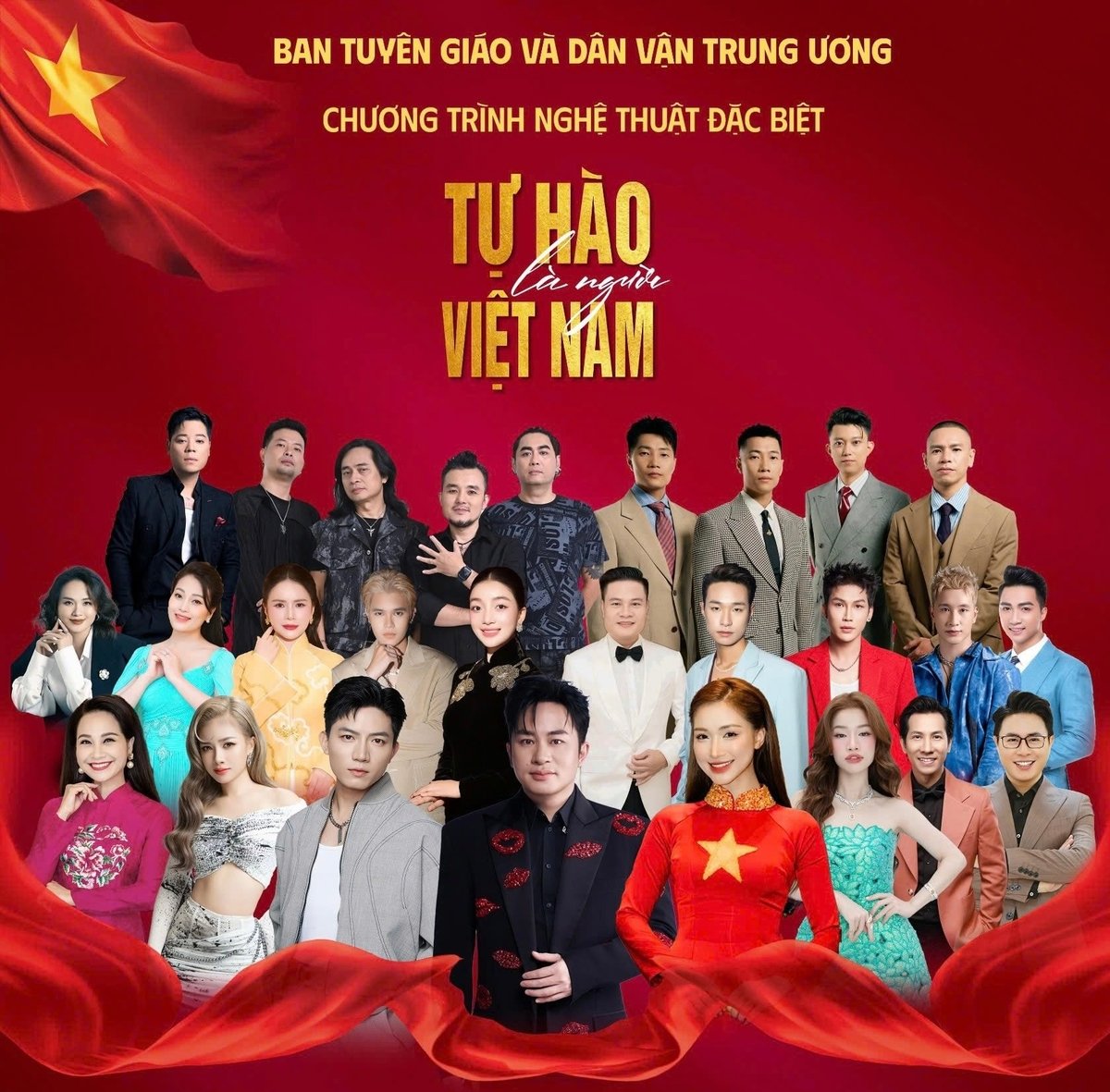 Dàn nghệ sỹ sẽ tham gia chương trình nghệ thuật đặc biệt 'Tự hào là người Việt Nam'. Ảnh: BTC. Dàn nghệ sỹ sẽ tham gia chương trình nghệ thuật đặc biệt 'Tự hào là người Việt Nam'. Ảnh: BTC.